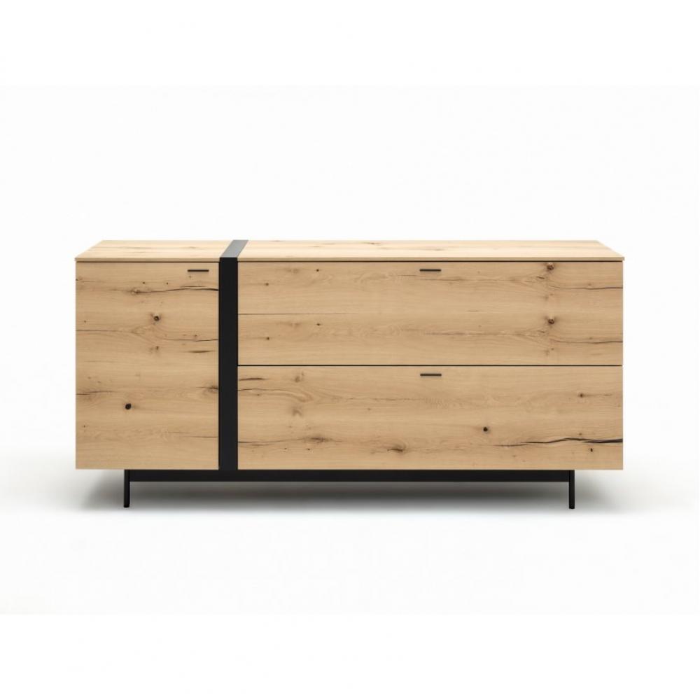 Buffet STYLE chêne naturel 1 porte 2 tiroirs